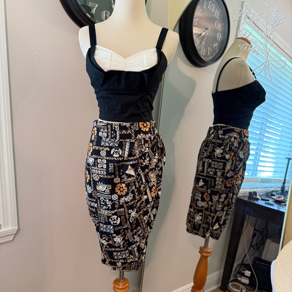 Disney Moana faux wrap/sarong skirt rayon XS NWOT
